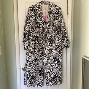 Sergio Hudson animal print trench